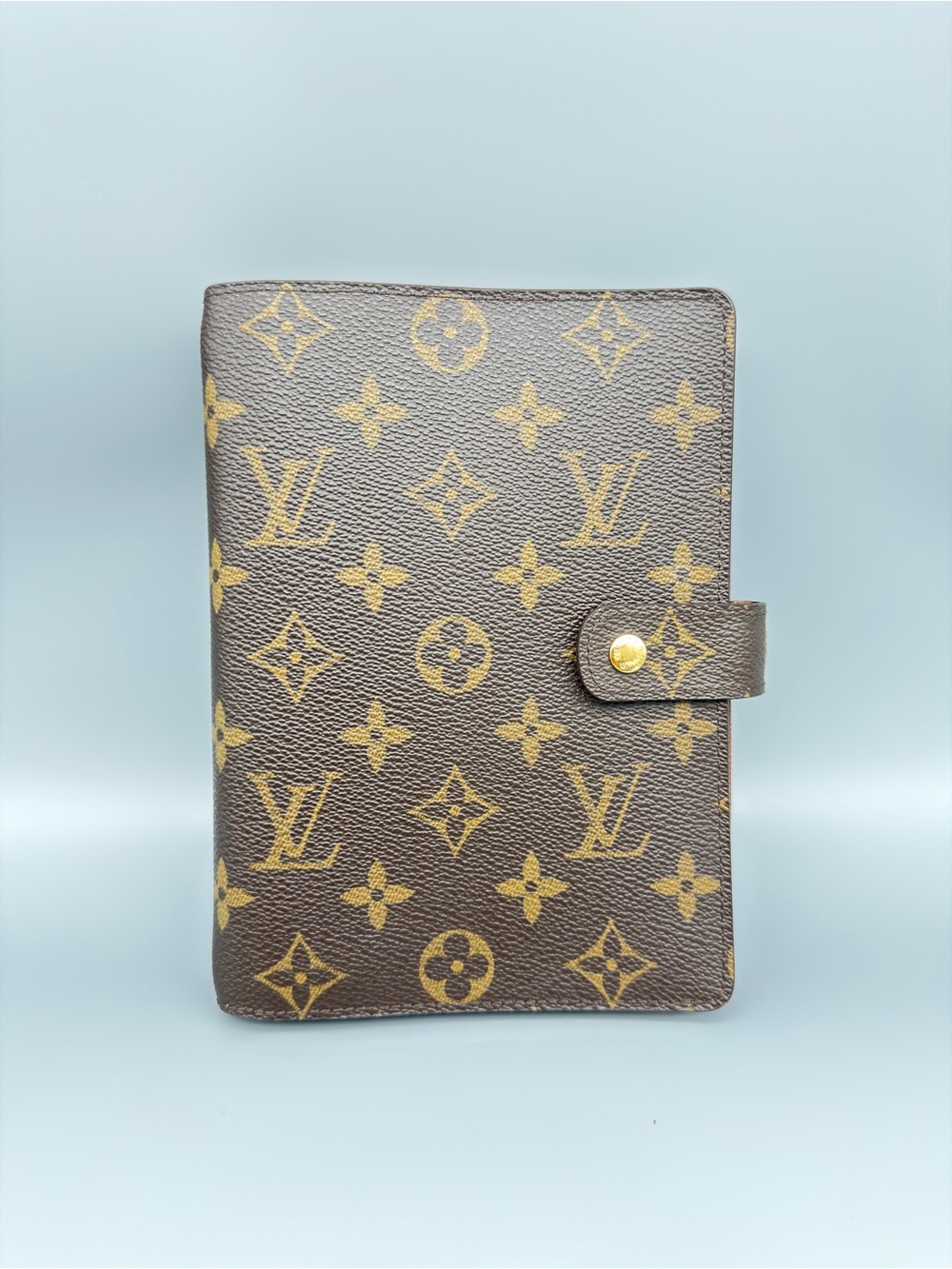 Louis Vuitton Monogram Canvas MM Agenda - Organizer in Brown and Gold